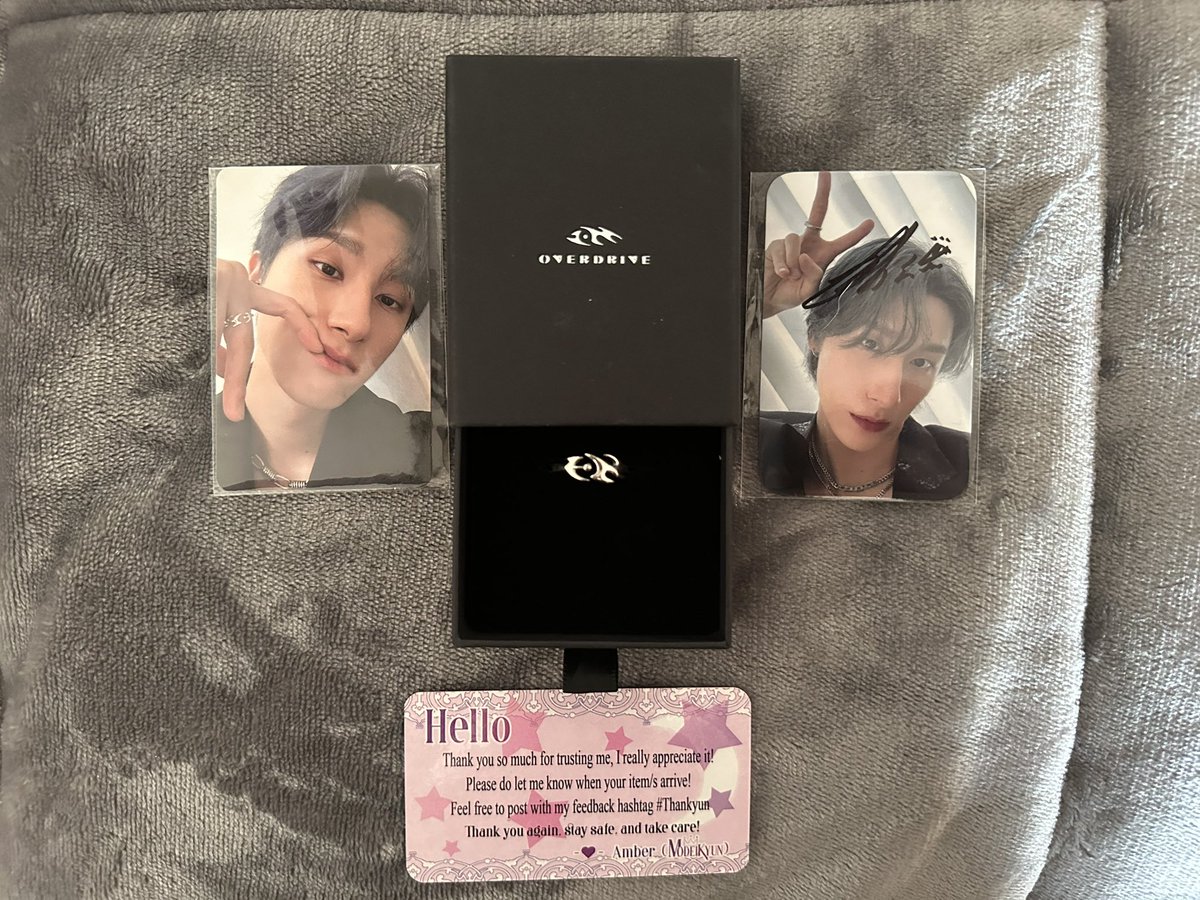 _darthwa's tweet photo. added to my signed pc collection and got my new favorite ring. thank you @modeikyun for all you do 🥰 #thankyun https://t.co/KpF988WCMR