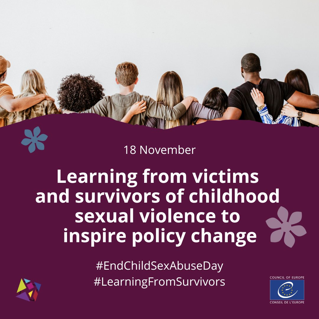 CoE_children's tweet photo. Engaging with and #LearningFromSurvivors/victims of childhood sexual violence is crucial to have evidence informed legislation & policies that better protect #children from #sexualabuse and improve support services for victims/survivors.
More➡️https://t.co/3Xs94COjAn
@ubskm_de https://t.co/IIwac9G8b6