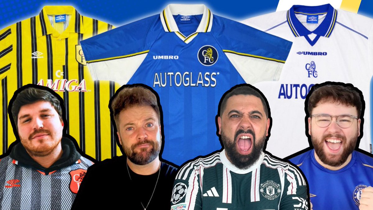 TalkingKit's tweet photo. Kit Heads! We’re back in the #RankBank for another #FullKitRankers
We ranked @JayTomlinsFC favourite @ChelseaFC shirts
The Rankers:
@DoubleAFutebol
@gksean
@Kitkingdom83
@BirdyShirts
& @hendocfc
Like, share & subscribe
https://t.co/u9quKWQCaW https://t.co/DziDM3Qo64