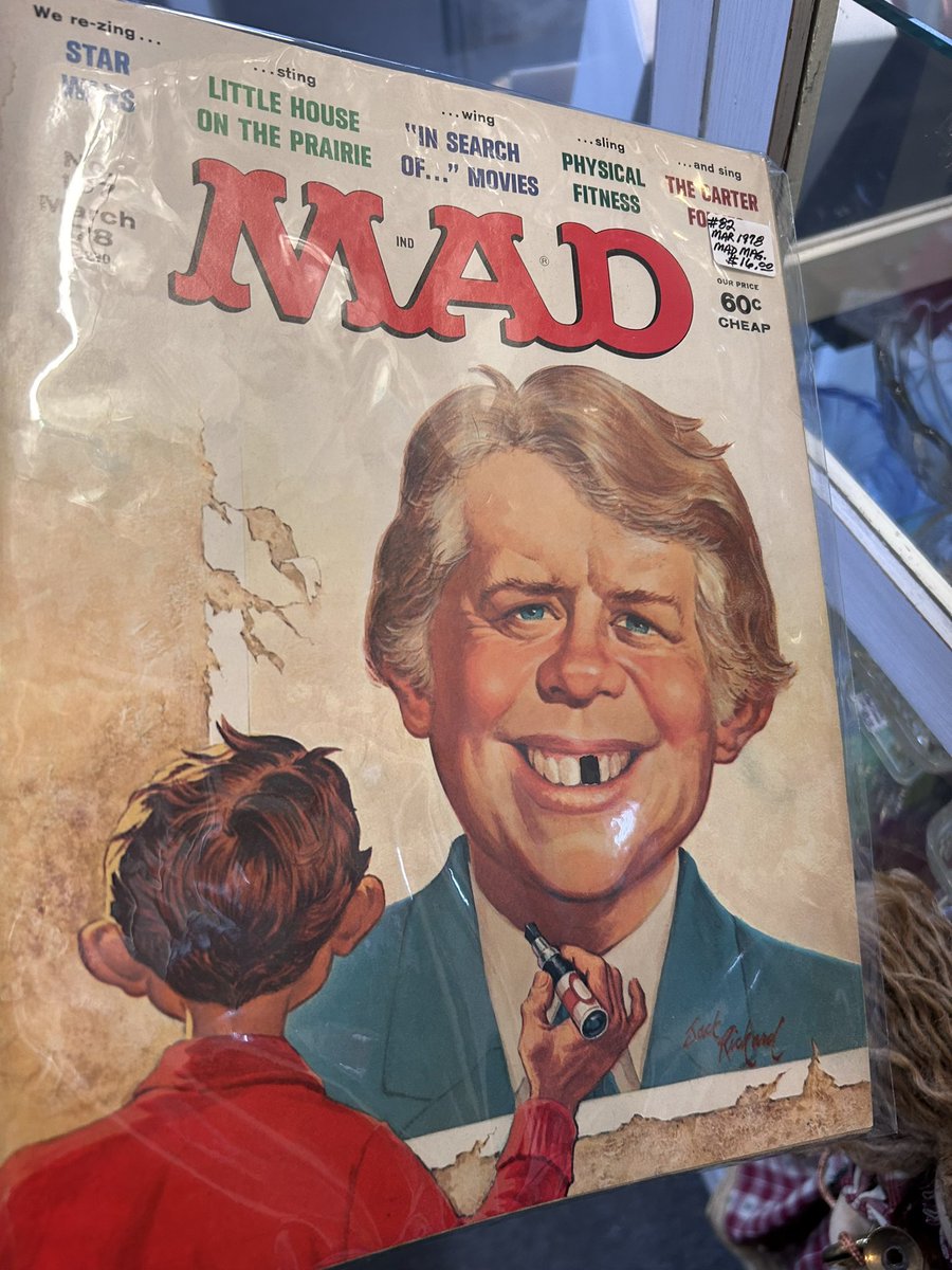 Very timely with current news 📰 
#MadMagazine #JimmyCarter #News #WednesdayVibes #Presidents
