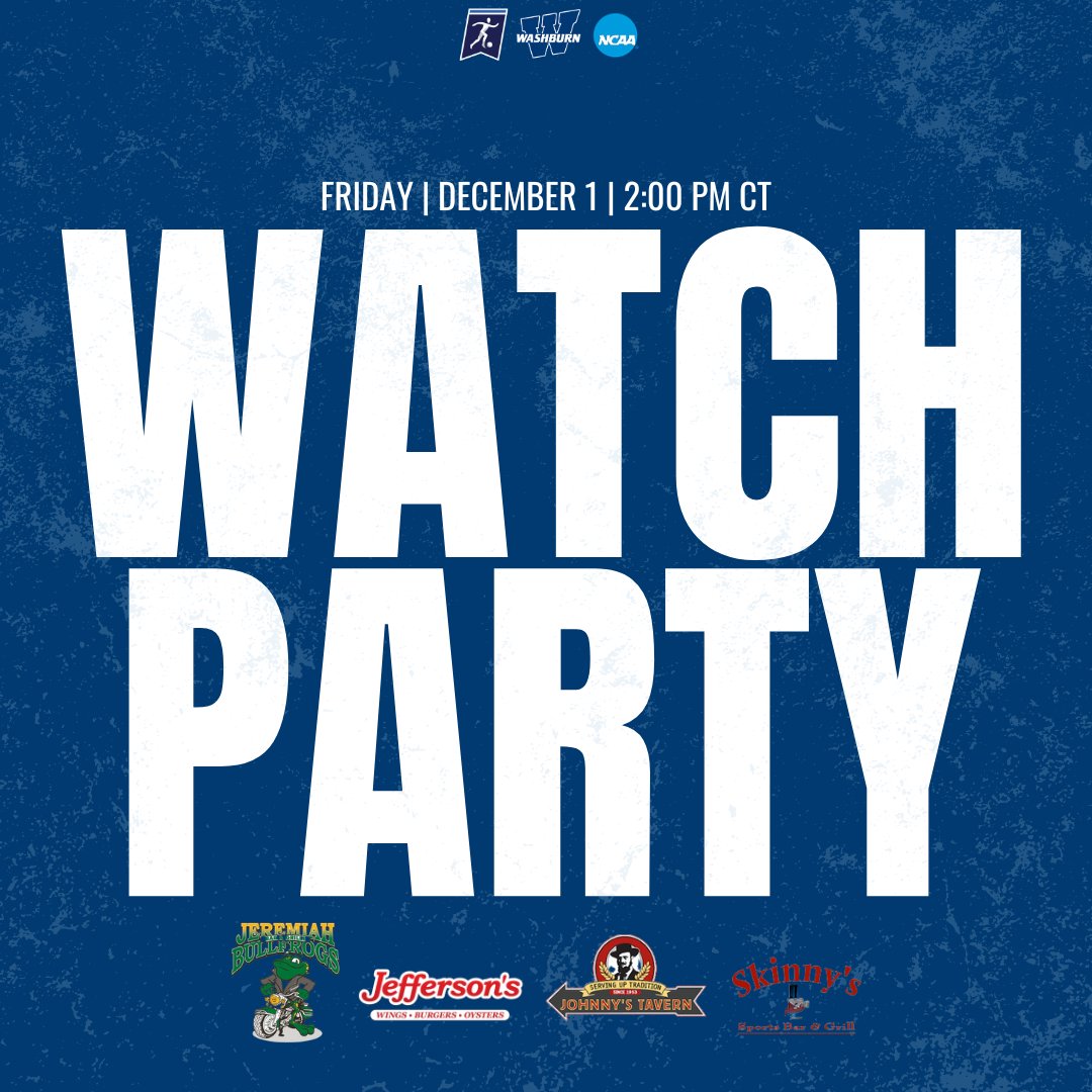 .<a href="/IchabodWSOC/">Washburn Soccer</a> plays Friday, December 1st at 2:00 PM CT vs Emporia State with a chance to head to the Elite 8! Head to one of these locations to watch the rivalry in Ashland, Ohio! #gobods