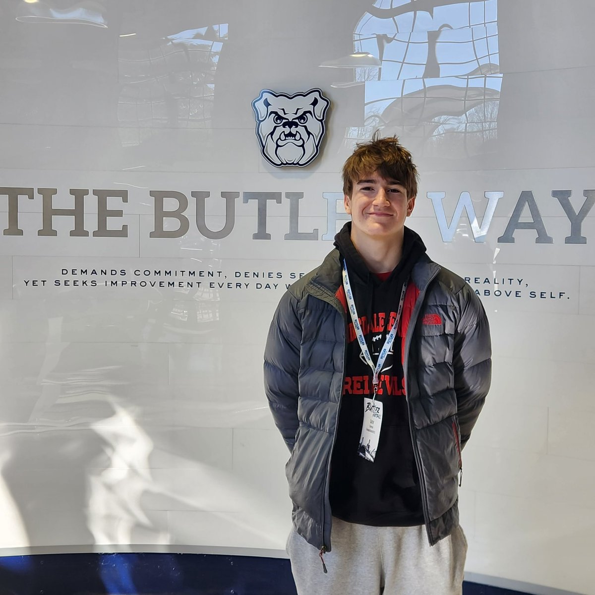 Thanks <a href="/CoachRayHolmes/">Ray Holmes</a> for the game day visit invite. Tough loss but I got to see what <a href="/ButlerUFootball/">Butler Football</a> is all about! <a href="/HCRedDevilFB/">Hinsdale Central Red Devil Football</a>