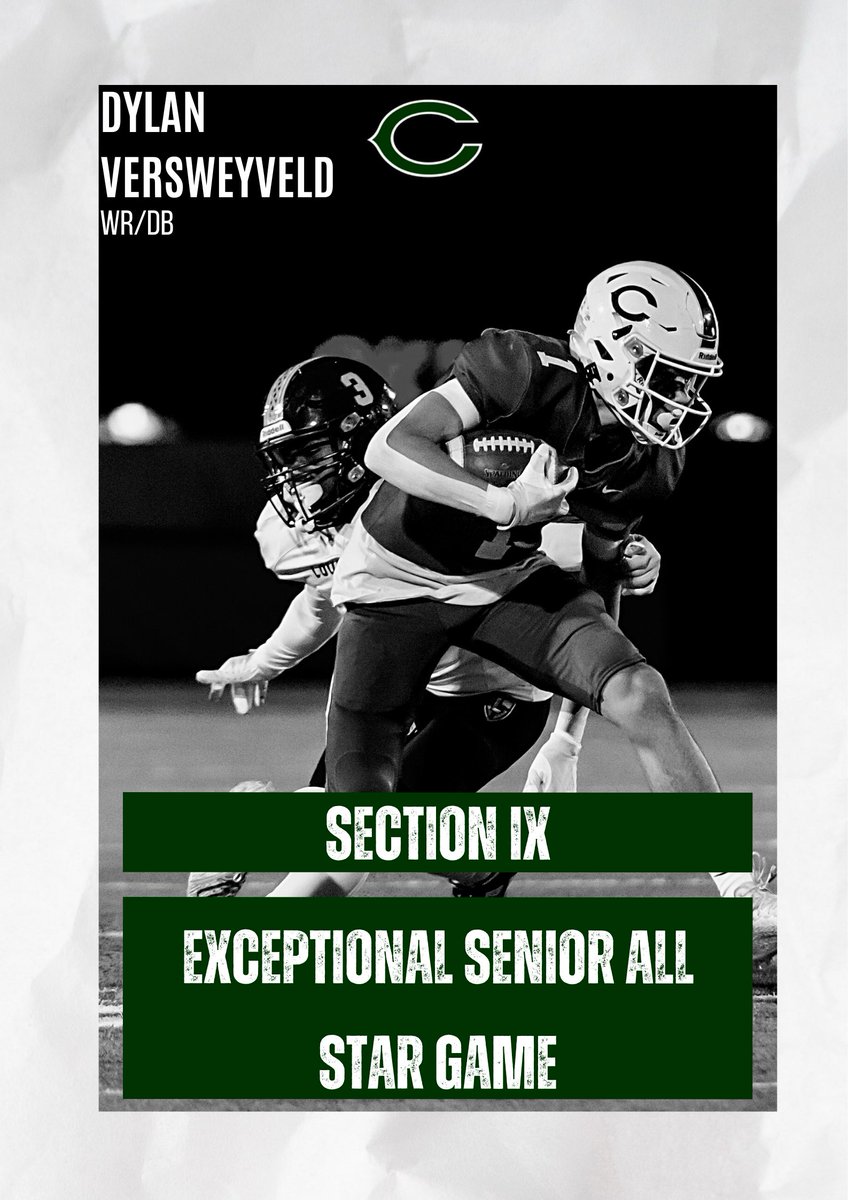 Cornwall Football (@cwallfootball) on Twitter photo Congratulations and good luck to <a href="/Dylanver18/">Dylan versweyveld</a> in the Section IX Exceptional Senior All-Star game this Saturday! Congratulations and good luck to <a href="/Dylanver18/">Dylan versweyveld</a> in the Section IX Exceptional Senior All-Star game this Saturday!