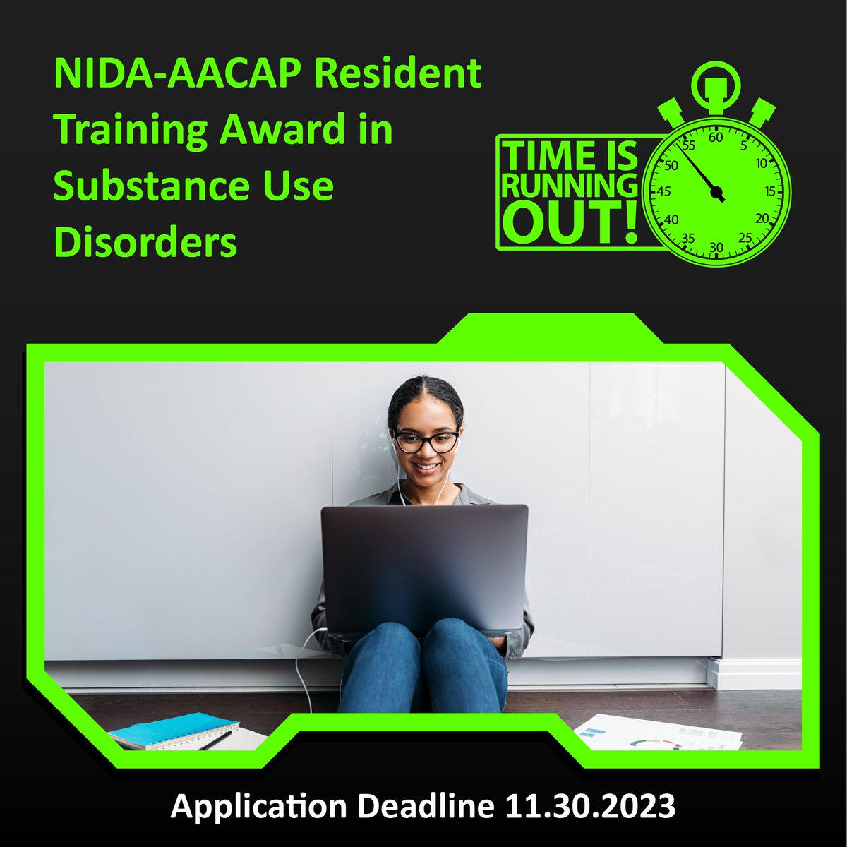 Last chance to submit your applications for the NIDA-AACAP Resident Training Award in Substance Use Disorders, supported by the National Institute on Drug Abuse (NIDA). Application Deadline 11.30.2023. Explore all the details here: bit.ly/3ZUAT5i #TrainingOpportunity