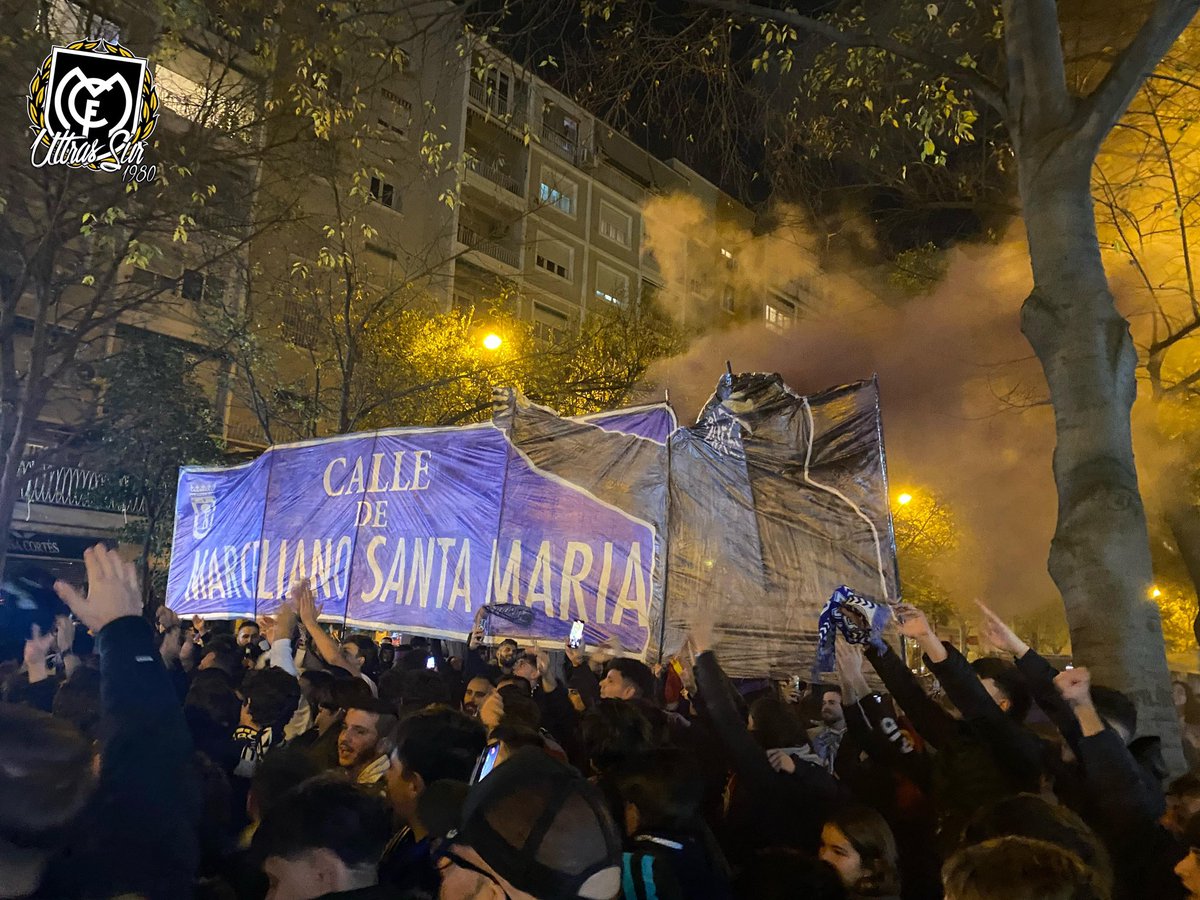 FondoSur_1980's tweet photo. MARCELIANO SANTAMARÍA: 
La calle de los "enemigos" del madridismo.
#UltrasSur #SiempreFieles https://t.co/Bc9PmsWcaF
