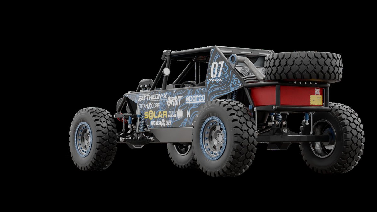 I haven't forgotten about the ultra 4 model but working on a singular project this complex gets pretty tiring and that ADHD isn't helping either,

It's true what they say after all the last 80% of a project always takes the longest.

#blender #b3d #cg #cars #ultra4 #offroad