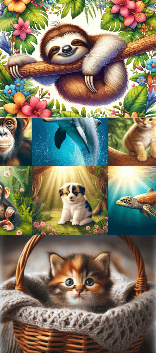xGrid_pics's tweet photo. Cute Animals collection of 8 #AI generated images by Dall-E, with prompts included in ALTs!

#TapToReveal each 📸 for the full collection in the #xGrid!

Like the effect? Create your own at https://t.co/DzyHbUtKui

#AIArtwork #AIphoto #dalle #cute #animals