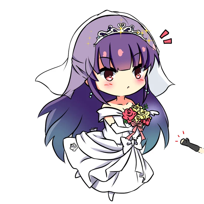 マリーちゃん(と謎の手) #ヘブバン #ヘブバンファンアート #佐月マリ