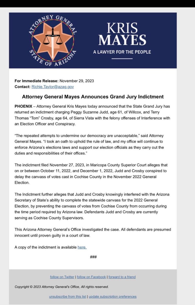 fire_starter457's tweet photo. "It's a travesty!" "Fake AG!" "Weaponizing!"
This is the hyperbolic reaction from my LD17 Rep &amp; lying election denying MAGA mouthpiece .@RJ4arizona regarding the enforcement of AZ election laws against 2 Cochise Cnty Supes who broke those laws. #ResignRachel https://t.co/AJfgtbMgAb