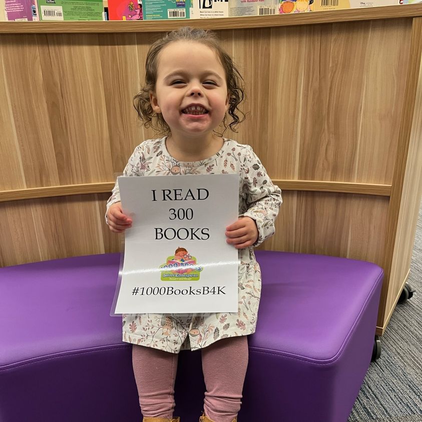 Ryleigh has read 300 books towards her goal of 1000 books before Kindergarten! Keep up the great work!
#1000booksbeforekindergarten #1000BooksB4K #cclnj