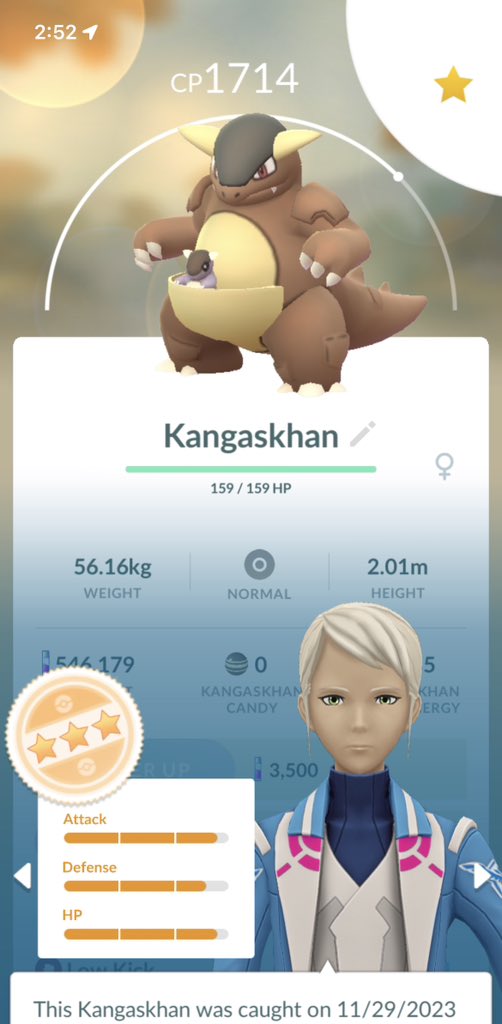 prettyfeatherss's tweet photo. finally got a kangaskhan! 
#pokemongo https://t.co/LhU3q3AuXb