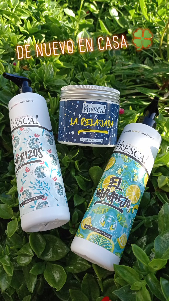 rizoyafro's tweet photo. Volvemos a tener disponibles los productos de LA FRESCA 🌿❤️

🌿El naranjo, ligero , resultado natural y volumen.
🌿Eh Rizos, máxima fijación 

https://t.co/d0PqoIV4w2
.
 #lafresca  #styling #peinado #style #styleandgo #gelfijador https://t.co/g2hsn7kcQP