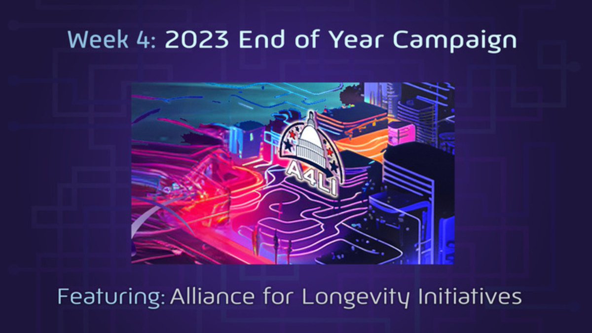 In week 4 of our 2023 End of Year Campaign, we'd like to introduce The Alliance for Longevity Initiatives (@theA4LI). 

The gov't has begun taking action against aging! Join them and help SRF achieve its goal of defeating aging: ow.ly/U2gf50Qc7we

 #A4LI #GovernmentAction