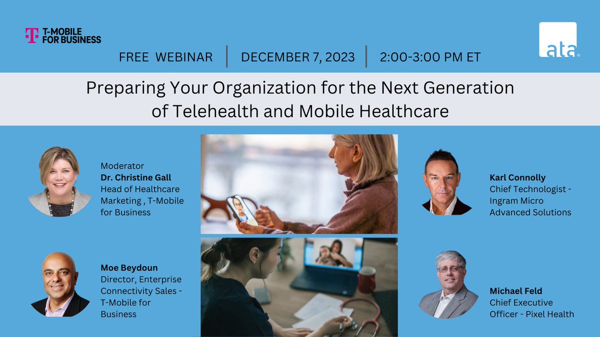 Gain insights from industry leaders on navigating the intersection of technology, healthcare, and connectivity, uncovering opportunities and challenges in #VirtualCare. <a href="/TMobile/">T-Mobile</a> bit.ly/3QVrgiz