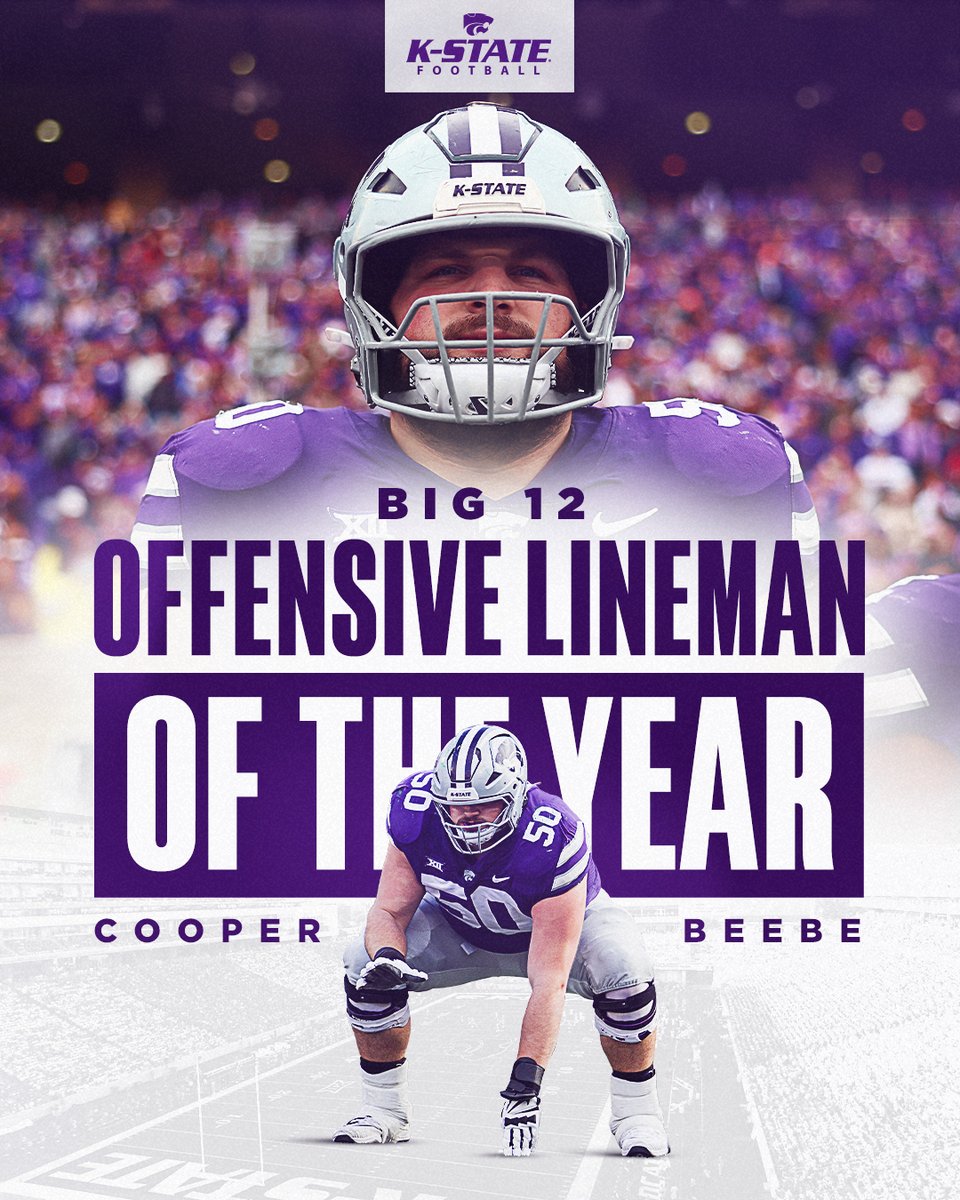 Back-to-Back Offensive Lineman of the Year @cooper_beebe 💪