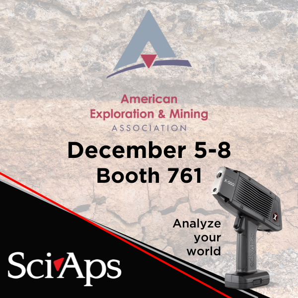 SciAps_Inc's tweet photo. Save the date for the big mining conferences stateside this December.  Demo our lithium analyzers and talk to the experts! #SciAps #LIBS #XRF #analyzers #mining
https://t.co/wz7trEKZxa https://t.co/Q7zZdX0RZz