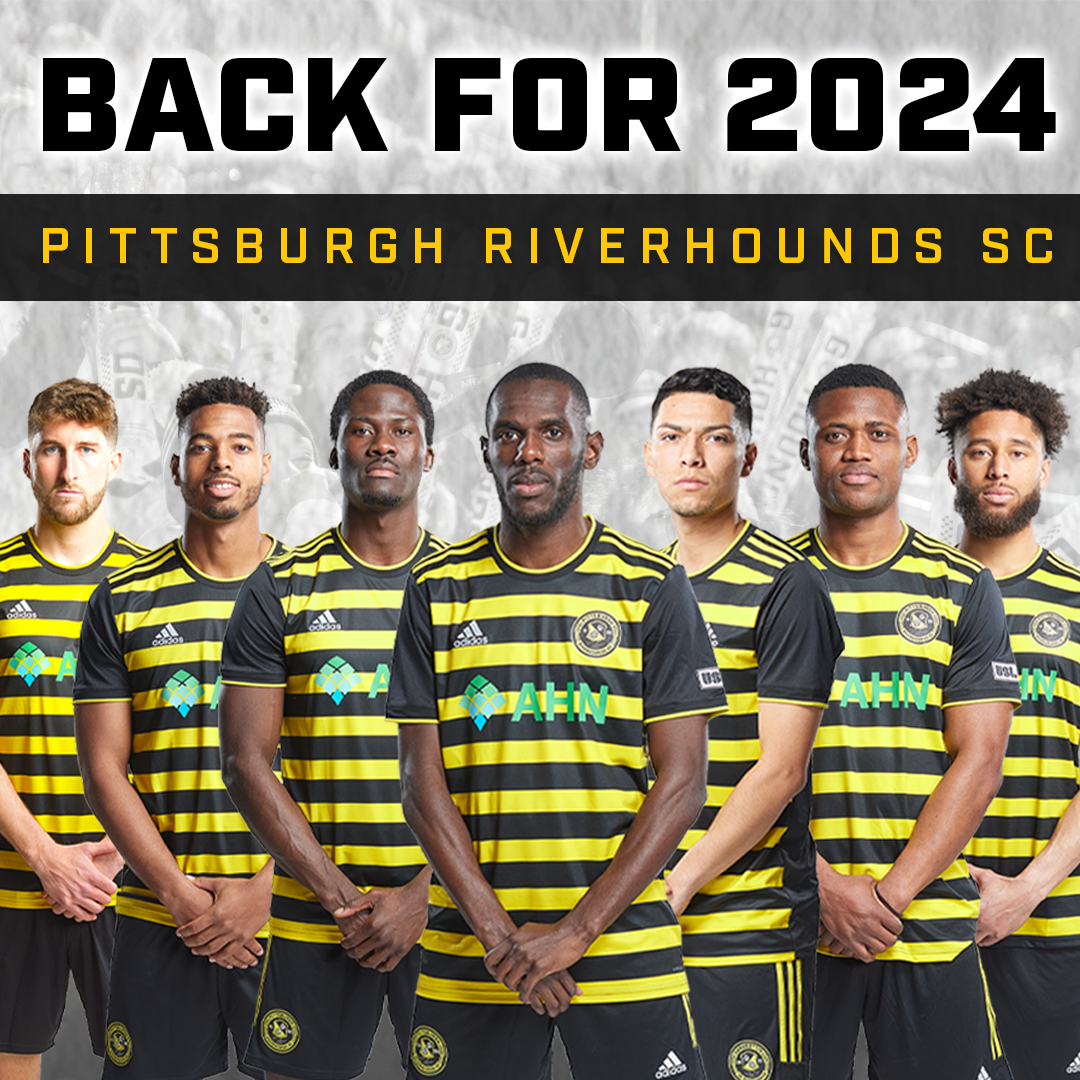 RiverhoundsSC's tweet photo. Starting the 2024 season off strong! 💪

We're excited to welcome these 11 players back to the Steel City for 2024! 

✍️ https://t.co/bin1m5VdPX
#HOUNDTAHN https://t.co/G6qrODIAki