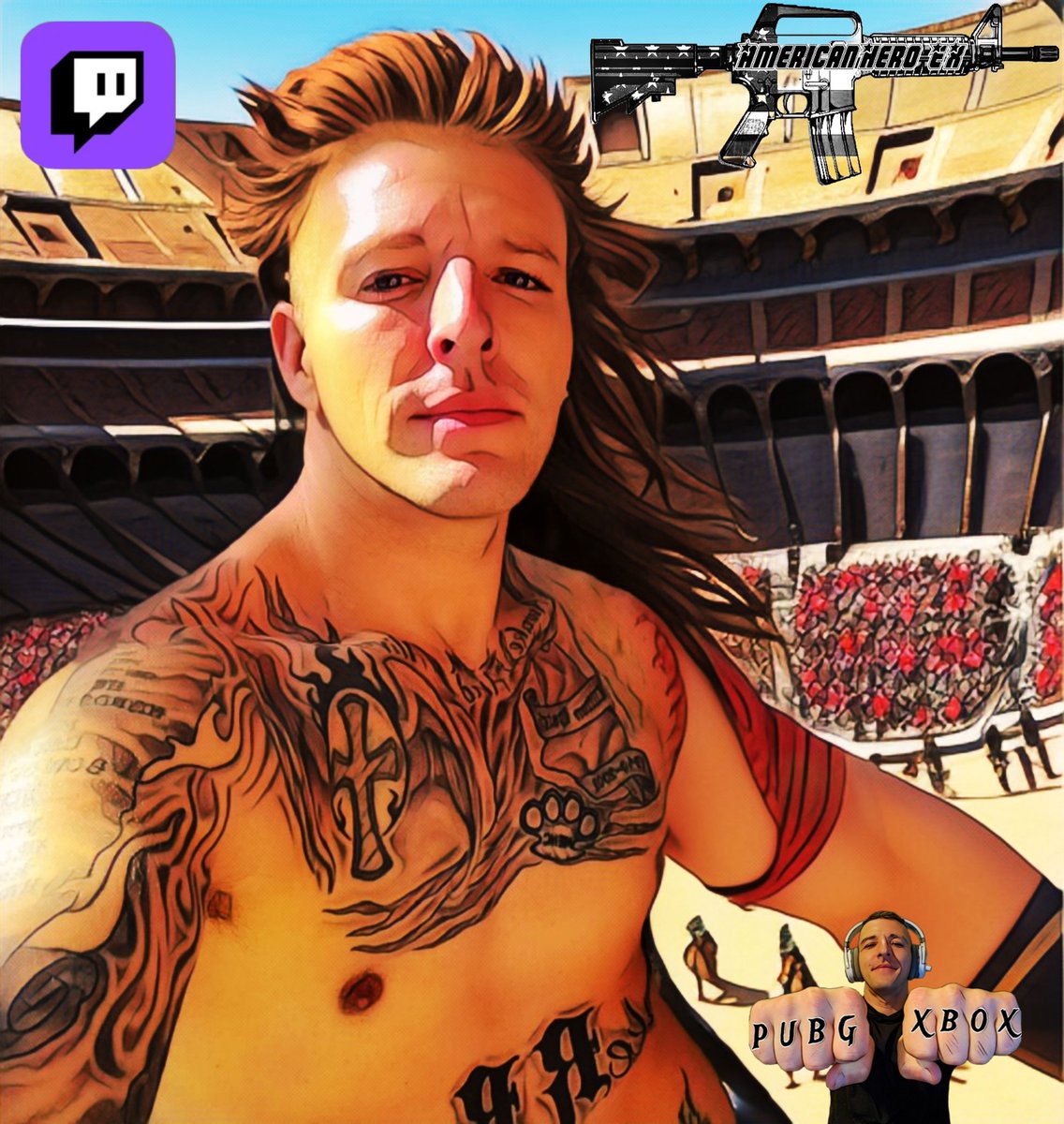 AmericanHeroEX's tweet photo. Last minute, impromptu Charity stream tonight at 2100 (9:00PM) EST.
Wednesday, 11/29/2023.
Twitch:  https://t.co/IOZjmQctZa https://t.co/pU52ZRmmpn
