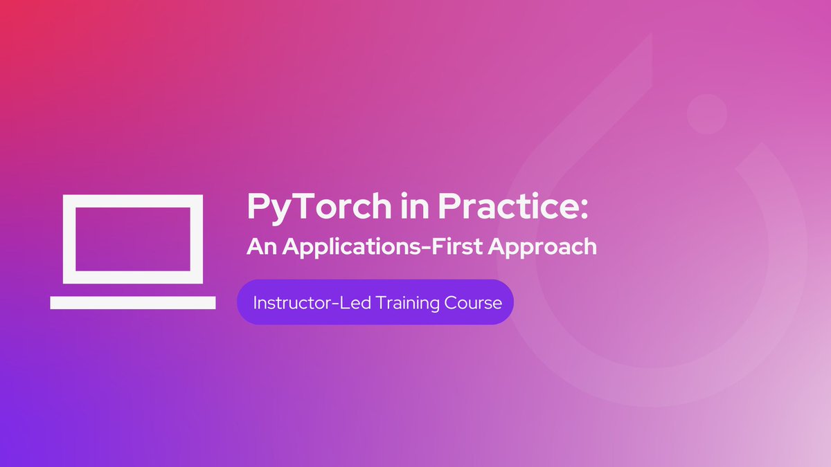 🚨 50% off our PyTorch instructor led training course! Grab your spot now: hubs.la/Q02bh_H-0