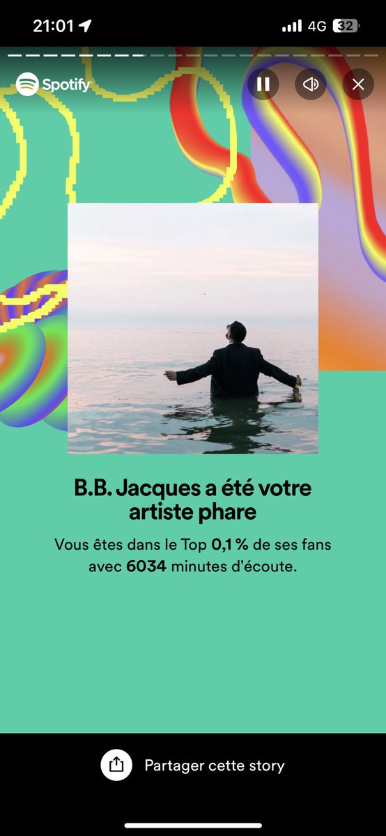 SahilSvpth's tweet photo. 6034 minutes de BB.Jacques dans les oreilles. Le cerumen s’est transformé en miel #SpotifyWrapped2023 @bbjacquesoff @bbjacquesactu https://t.co/6WLewmye4A