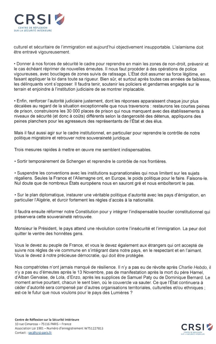 MontbrialAvocat's tweet photo. 🔷Ma lettre à ⁦@EmmanuelMacron ⁦@Elysee⁩ : Le peuple de 🇫🇷 attend un choc d’#autorité!🔷
 #sécurité #immigration #justice ⁦⁦@CRSI_Paris⁩ ⁦@Valeurs⁩ ⁦ https://t.co/pCvkYboDKh