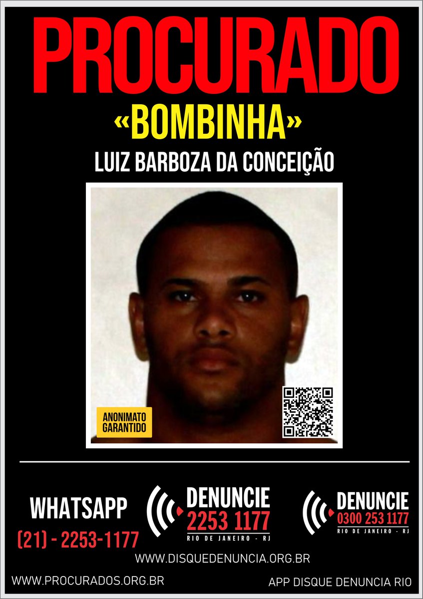 PProcurados's tweet photo. Disque Denúncia pede informações sobre “Bombinha”, integrante de uma Organização Criminosa, que atua em Nova Sepetiba

 Ele se encontra Evadido do Sistema Penitenciário https://t.co/eRcmUaLcHf