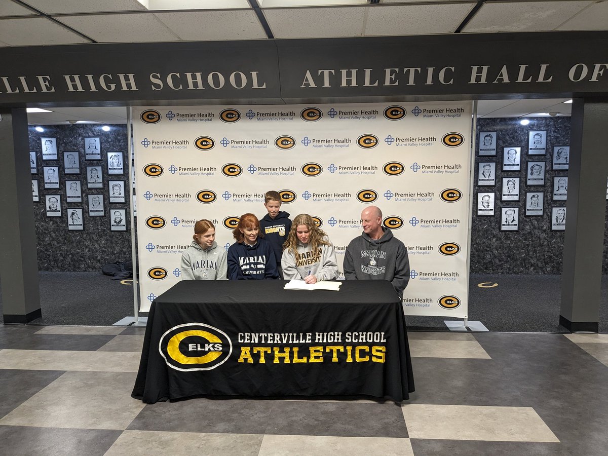 Congratulations to Emily Grim on her signing with Marian University!!!  Congratulations to Emily and her family.