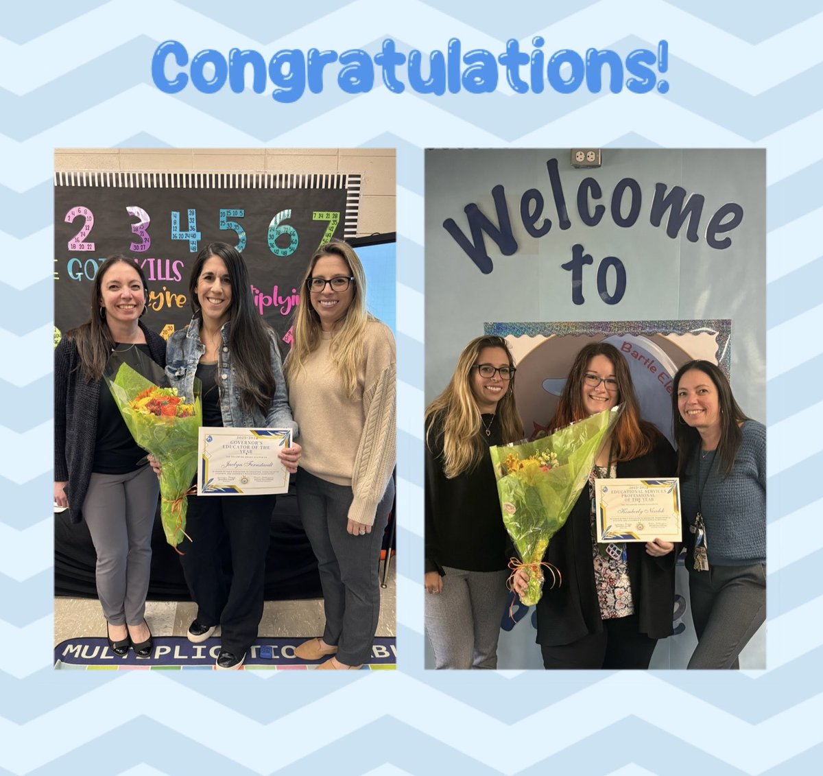 A big shout out for our Teacher of the Year and our Education Support Professional of the Year! Congratulations, Mrs. Fernstaedt and Dr. Nizolek!