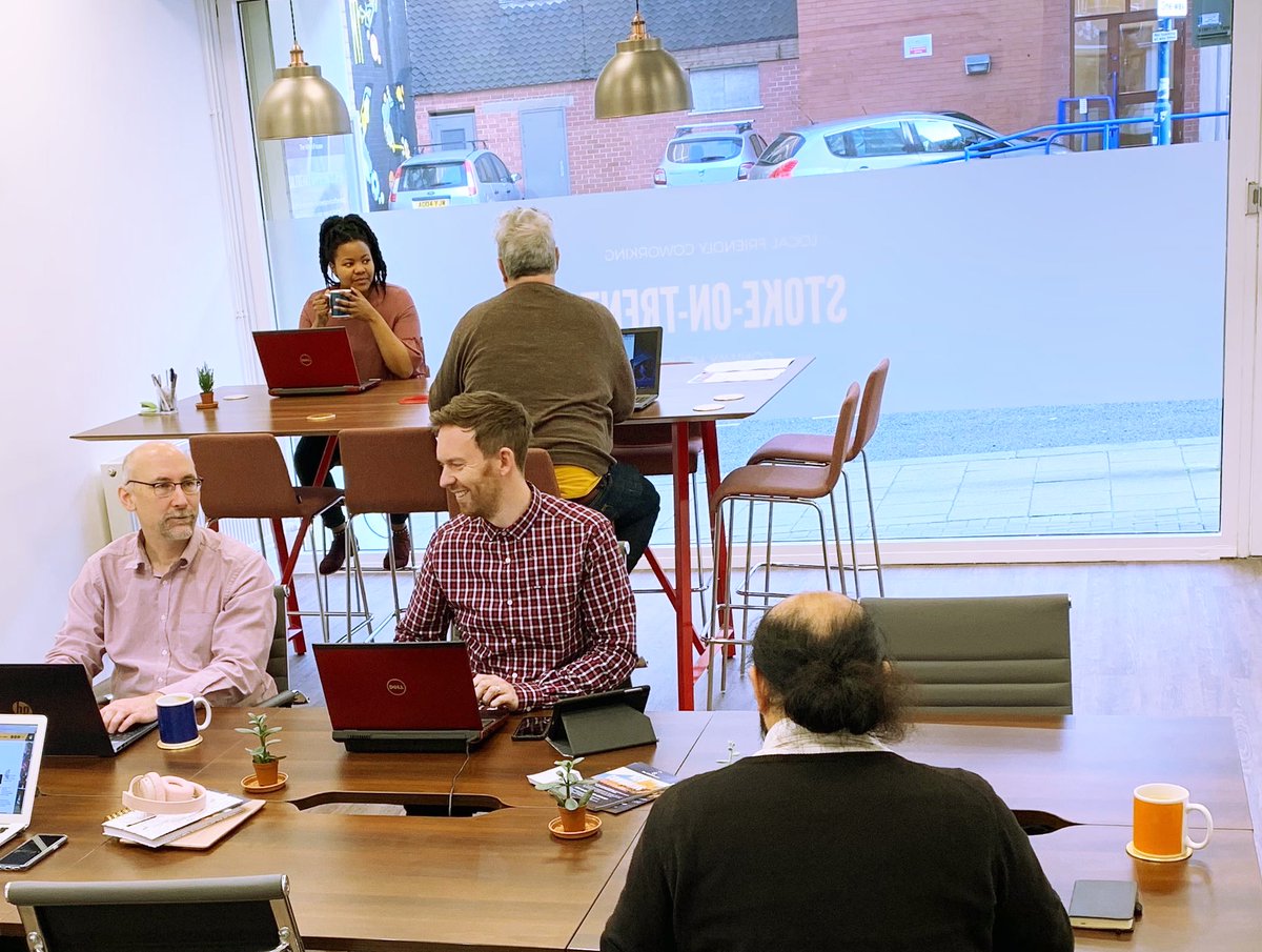 So much love for The Wheelhouse Stoke-on-Trent. A bustling hot spot for likeminded workers to meet and share ideas over fresh coffee. We're dedicated to making coworking accessible, that's why our hot desks are just £59 pm! #staffordshirehour #stokeontrent