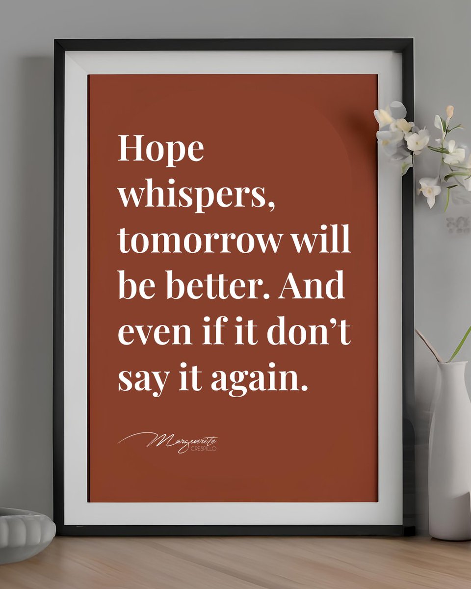 Let's embrace the power of #hope because, guess what? Tomorrow has the potential to be AMAZING! Even if life forgets to mention it, hope whispers, and it's always there. Wishing you a day filled with #positivity and #goodvibes! 💖

 #ThursdayMotivation #HopefulHeart #PositiveVibe