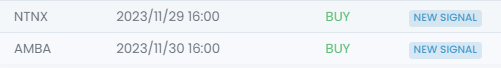 vincentfourcaut's tweet photo. URGENT => 2 new BUY signals on respectively Nutanix and Ambarella before next earnings release tonight and tomorrow... https://t.co/rak2j0NjSt