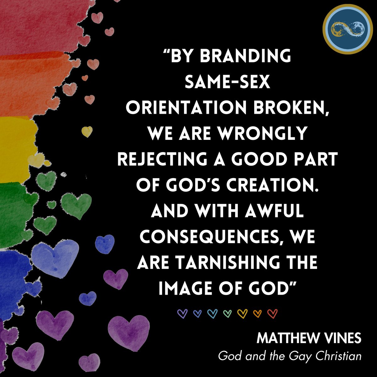 oilandwaterop's tweet photo. "By branding same-sex orientation broken, we are wrongly rejecting a good part of God's creation. And with awful consequences, we are tarnishing the image of God."

Matthew Vines, God and the Gay Christian 

#inclusiveorthodoxy #lgbt #lgbtq #queeraffirming #fyp https://t.co/JFpOjs0M6t