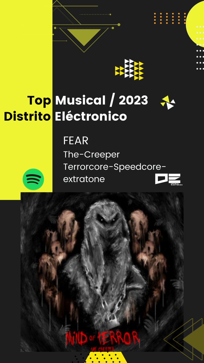 DElectrOficial's tweet image. #TopMusicalDistrito

FEAR
The Creeper 
#terrorcore #speedcore

&quot;La liberación del demonio que acecha dentro de mí!
Fear, vencer el miedo.
Ser quien debo ser, quien he querido y seré.
Déjame salir!

open.spotify.com/playlist/2Bxoy…