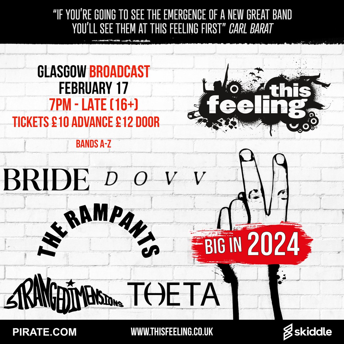 Dovv (@dovv_music) on Twitter photo Buzzing to announce I am playing Big In 2024 for <a href="/This_Feeling/">This Feeling</a> in Glasgow at <a href="/BroadcastGLA/">Broadcast Glasgow</a> with some other class acts on February 17th 💥🔥
Tickets on sale Friday!
Grab em quick!!⚡💛
thisfeeling.co.uk/bigin2024
pirate.com
<a href="/skiddle/">Skiddle</a>
All the love,
Dovv Buzzing to announce I am playing Big In 2024 for <a href="/This_Feeling/">This Feeling</a> in Glasgow at <a href="/BroadcastGLA/">Broadcast Glasgow</a> with some other class acts on February 17th 💥🔥
Tickets on sale Friday!
Grab em quick!!⚡💛
thisfeeling.co.uk/bigin2024
pirate.com
<a href="/skiddle/">Skiddle</a>
All the love,
Dovv