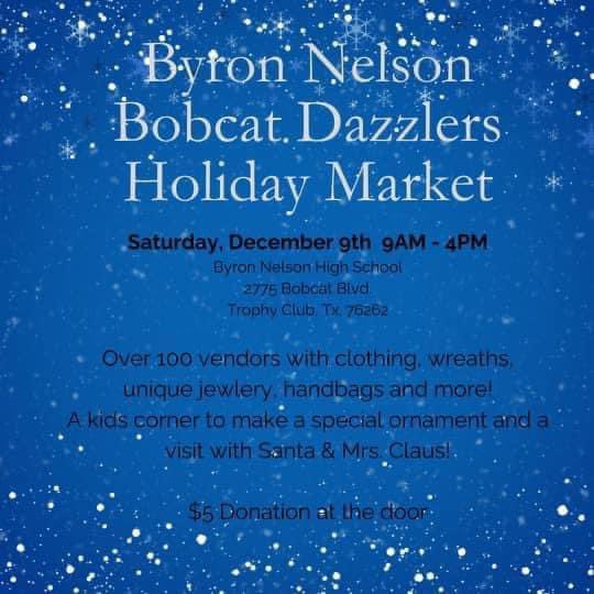 I’m so excited to shop for some Christmas presents and support our incredible Dazzlers next Saturday, December 9th @ByronNelsonHigh