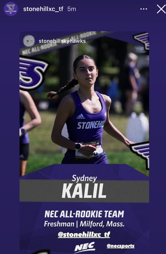 How about this Fab Frosh RAWKING the NCAA!?$!🥳@jcotlin @MilfordSchools <a href="/HockomockSports/">HockomockSports</a> @MHSBoosters2 <a href="/Chappy8611/">Bill Chaplin (He/Him/His)</a> <a href="/LauriePinto5/">Laurie Pinto</a> <a href="/HawkNationAT/">Ashley Desko</a> <a href="/tgsports/">Worcester T&G Sports</a> <a href="/milforddaily/">Milford Daily News</a>