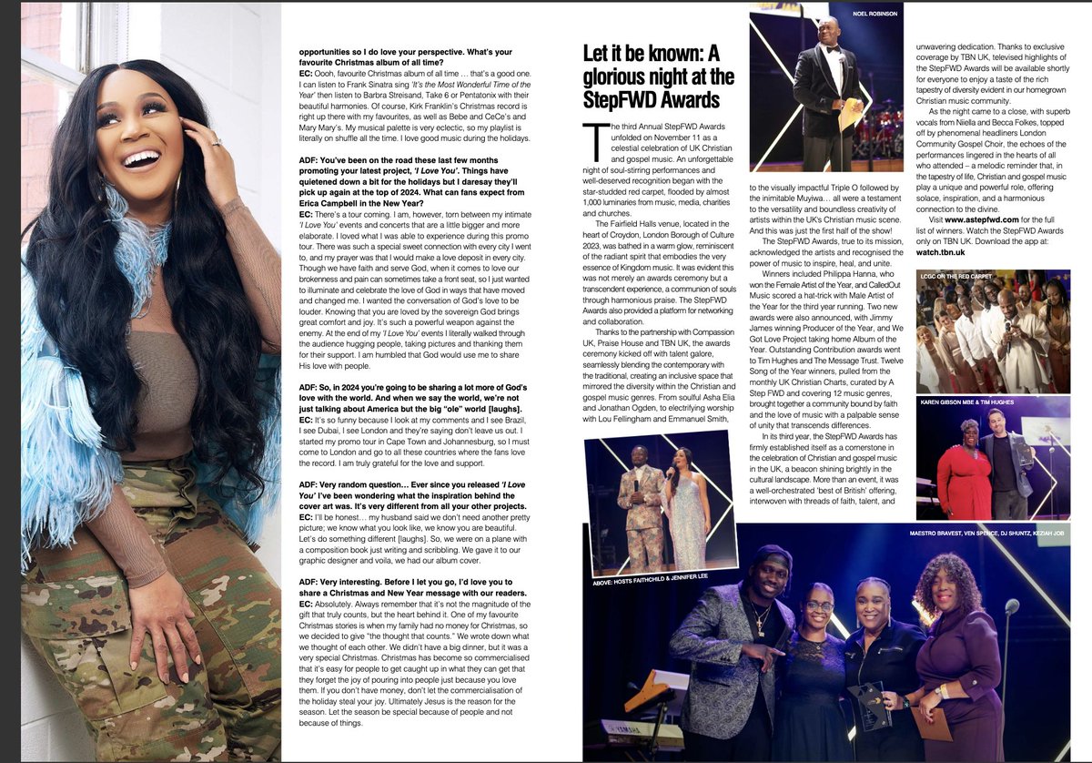 AStepFWD's tweet photo. LET IT BE KNOWN: A glorious night at the 3rd annual StepFWD Awards! Much love to partners @TBNUKtv @compassionuk @PraiseHouseUK @shineyourlight @ndopw @ShineLight2023 

Thanks so much @KeepTheFaithmag for the writeup. Get your copy or read in full here >> https://t.co/pZmDyuVoVd https://t.co/0IVIadAlq0
