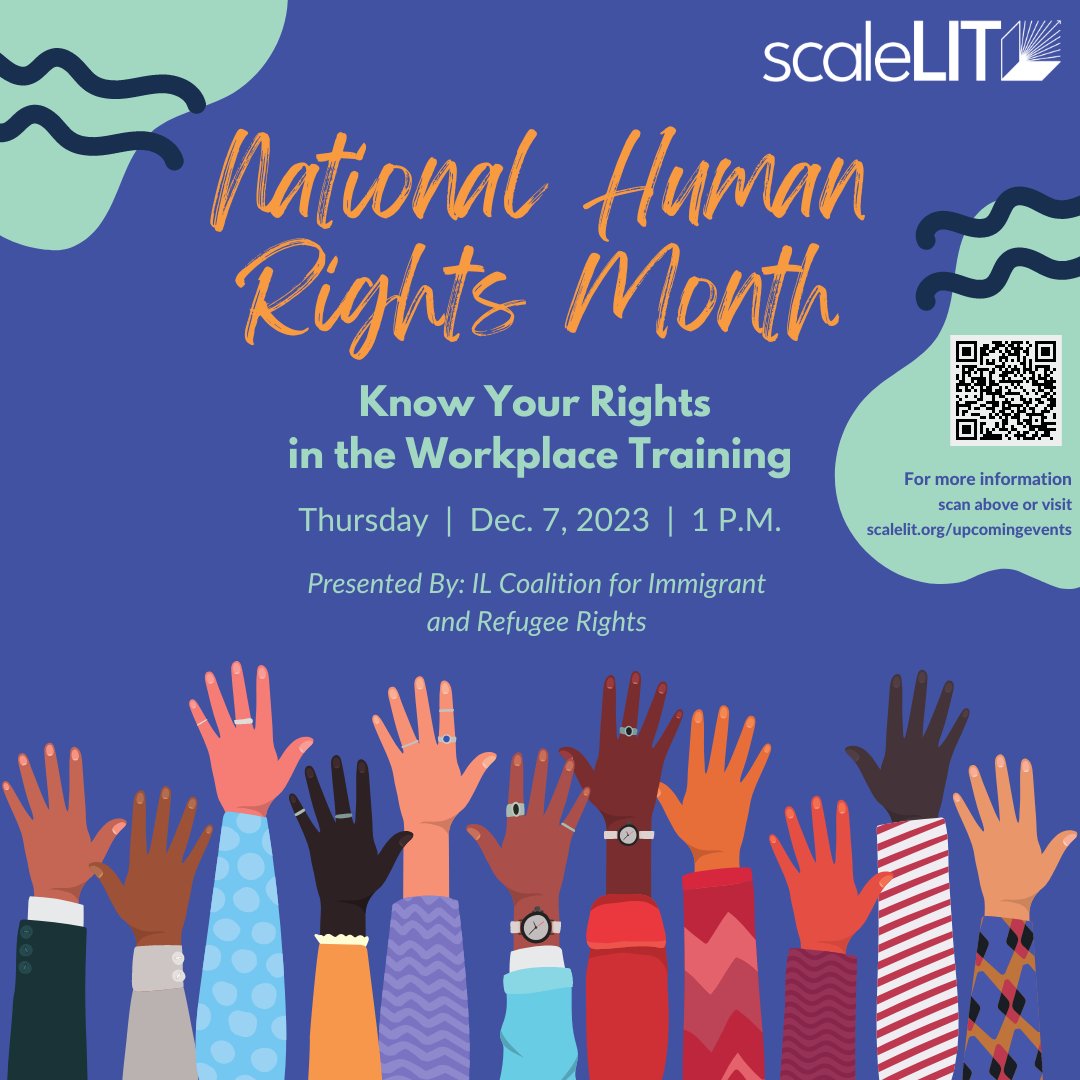 Know your rights! In honor of December being Universal Human Rights Month, please join us next Thursday, 12/7, for our training about workplace rights. Find out more and register here: ow.ly/k9mU50QcBbE #learningcircle #humanrights #workplacerights