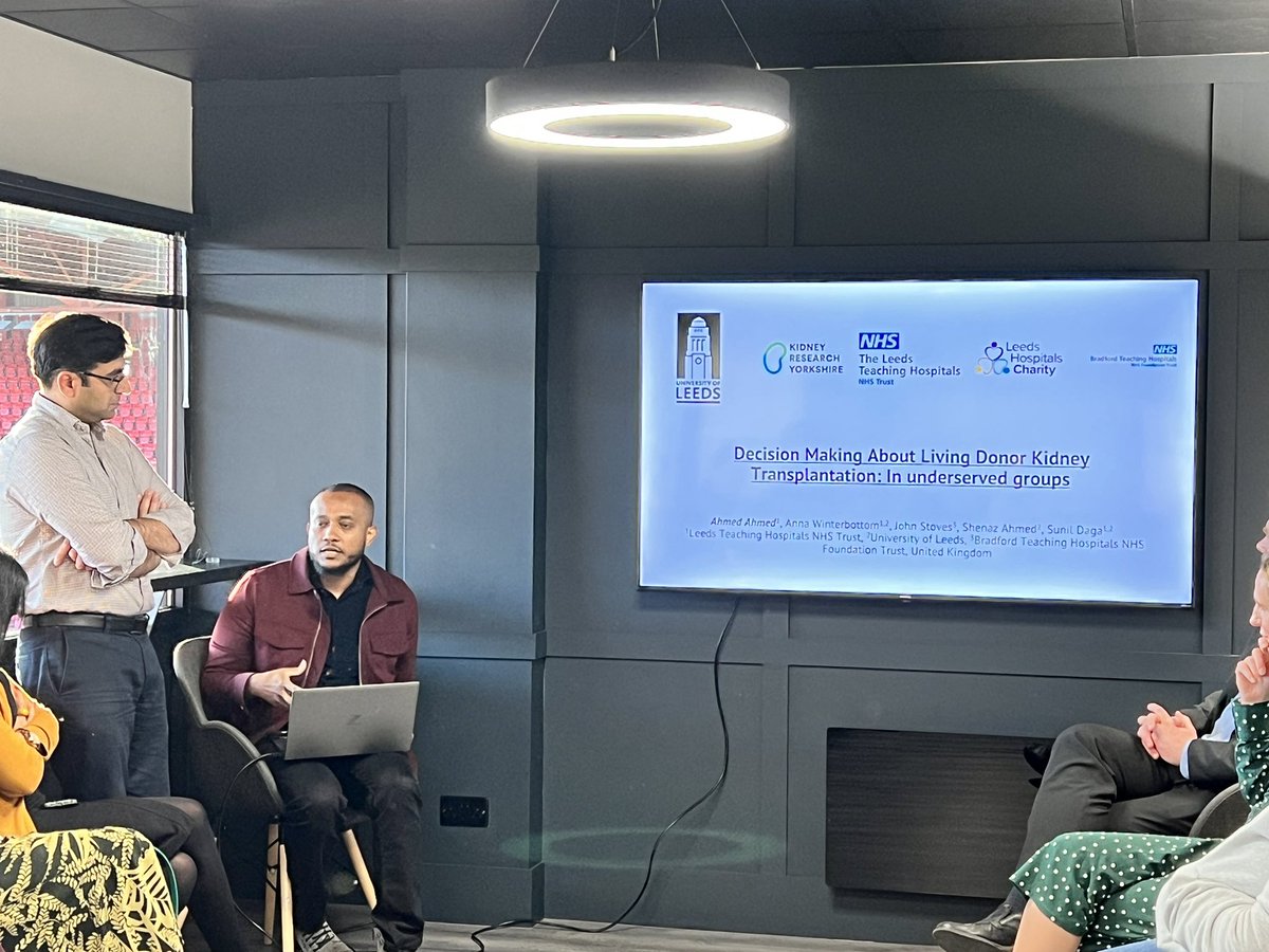 Congratulations to <a href="/AhmedAttaelman1/">Ahmed Attaelmanan</a> on best presentation in transplant theme - decision making in underserved group around living kidney donor transplantation. Proud supervisors and great conversations at YH renal
Network <a href="/ThinkKidneys/">Kidney Quality Improvement Partnership</a> <a href="/LTHTKidneys/">Leeds Kidney Transplant</a> <a href="/StovesJohn/">John Stoves</a> <a href="/LTHTResearch/">Leeds Research & Innovation</a>