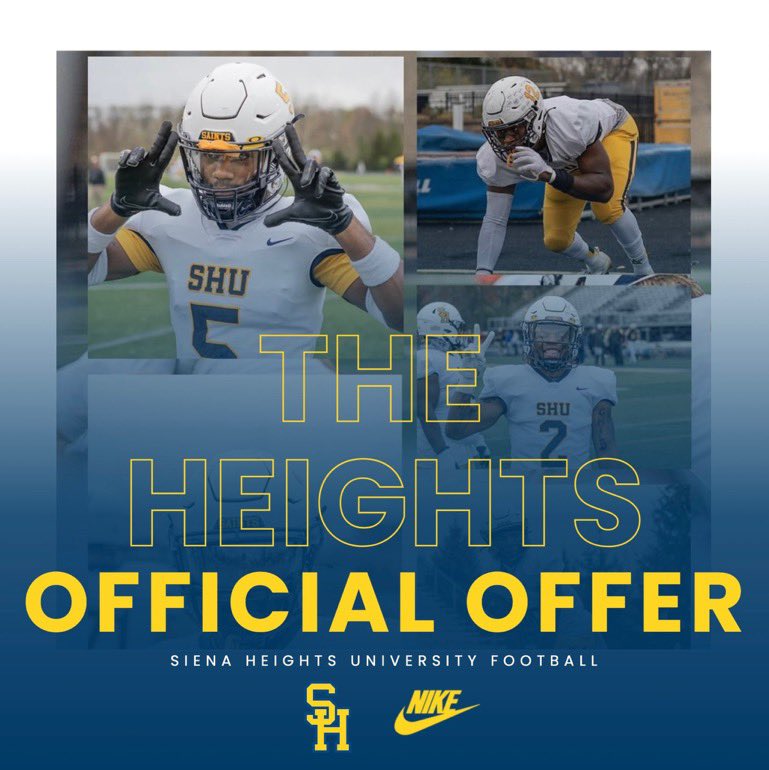 Extremely blessed to receive an offer from Siena Heights University 
<a href="/CoachShaah/">Coach Shaah</a> 
@CoahRodOden 
<a href="/surulipowell/">Coach Kelly-Powell (KP)</a> 
<a href="/BIGBOOK_WORK/">Coach Booker</a> 
<a href="/CoachBlackwell_/">Curtis Blackwell II</a> 
<a href="/smsbacademy/">SoundMind SoundBody®</a>