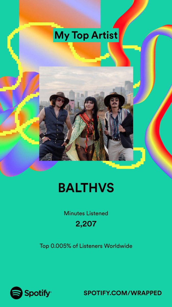 thanks for getting me through this year @balthvs 🥰 I couldn’t stop listening to Sun in gemini, plundered dreams & SOLAR ON REPEATTT #SpotifyWrapped #TopArtist2023