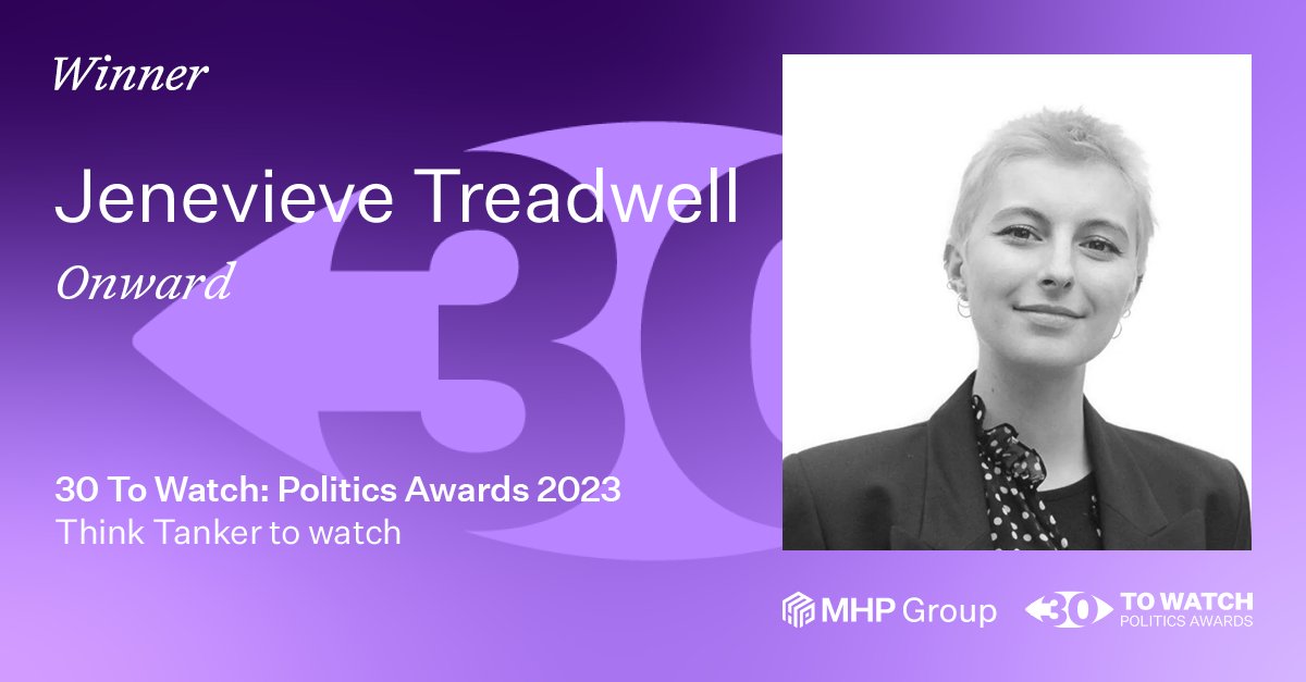 Really honoured to be a winner of @MHPC's #30ToWatchPolitics awards, alongside @maxwell_marlow & @ConnorEscudero A huge thanks to all my wonderful friends and colleagues at @ukonward