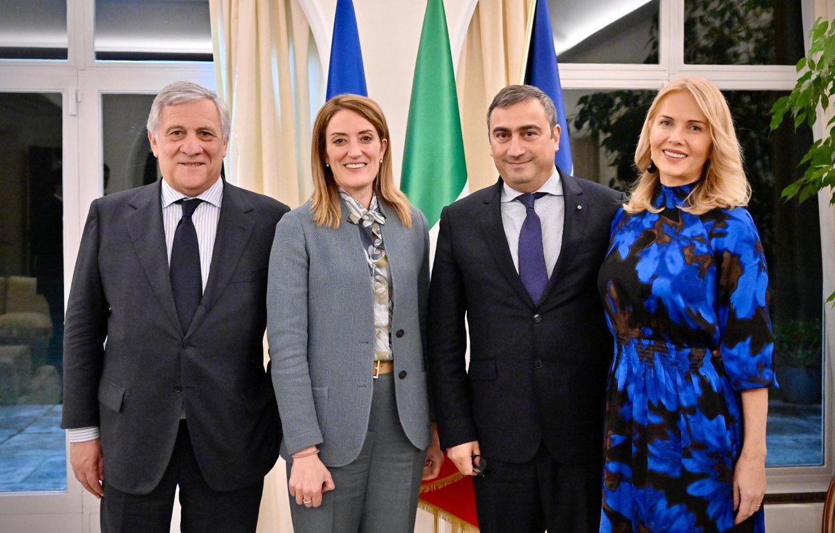 Honoured to host @Antonio_Tajani and @RobertaMetsola for a fruitful and open discussion on #NATO & #EU, and the common challenges they face.