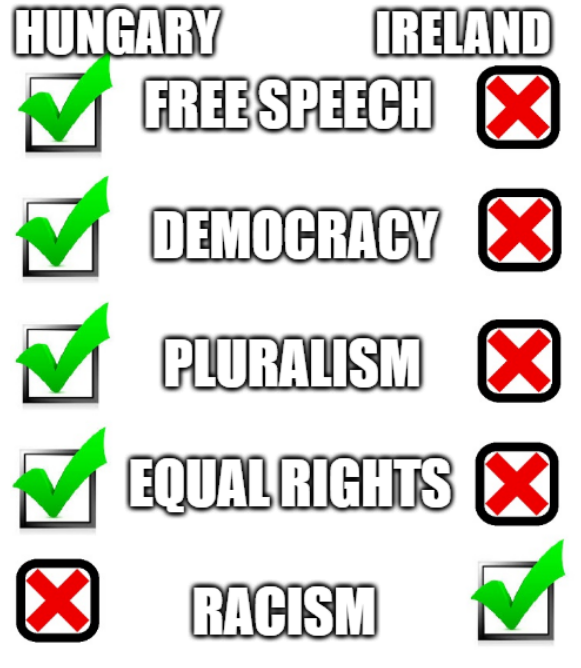 POVHungary's tweet photo. You can't talk about the stabbing in Ireland.
The #Western media say the same thing.
The illegal #Immigrants have more rights than #Irish people.
#Racism exist in #Ireland because of the #politicians. https://t.co/Tcx5IL1KJV