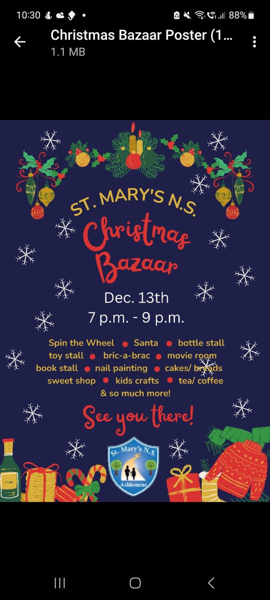 StMarysAsh's tweet photo. Looking forward to another fantastic night. Donations of prizes for our Spin the Wheel are very welcome. 🎄 https://t.co/IdFmrJlZec