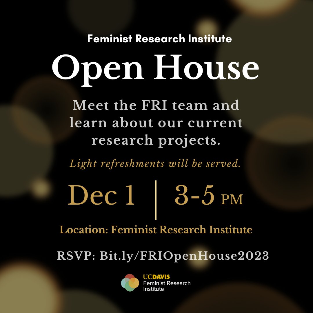 Join our FRI Open House celebration this Friday, Dec 1 from 3-5 p.m. RSVP: Bit.ly/FRIOpenHouse20… 🌟