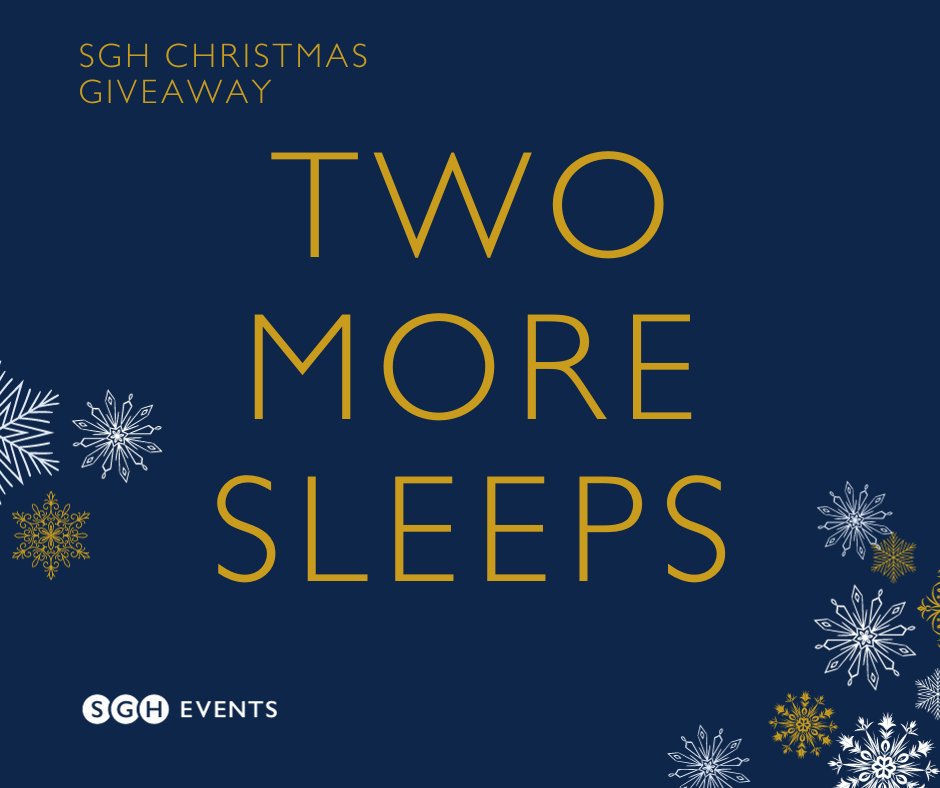 Two. More. Sleeps. 🙌 We can't wait! It's almost time to kick off our SGH Advent Calendar for 2023, and we have some wonderful prizes for our lucky winners. Christmas will come early for our winners. Sign up here to be in with a chance 👇 bit.ly/3R6KdjE