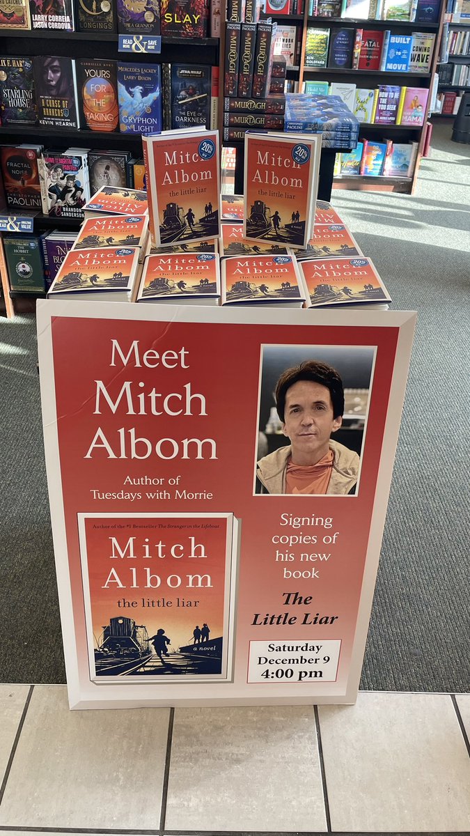 #NYTBestsellingAuthor @MitchAlbom will be in our @BN_LansingMall on Saturday, December 9 at 4:00 PM! Join us for this very special meet & greet! @elplibrary @CityofEL @lansingsd @DeltaTwpLibrary @cadl @HoltLibrary @ELPSSupt @WLNS @LSJNews