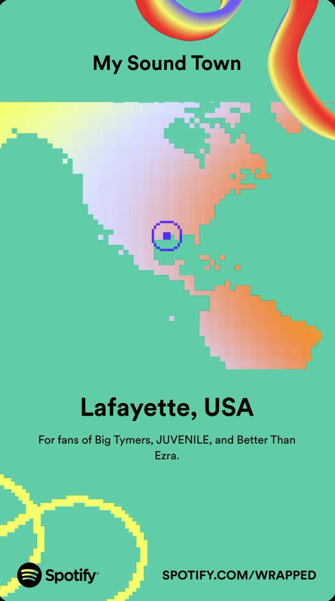 JaymeLandry's tweet photo. I mean, I’d think Nola would be more likely but yea, checks out. 
#SpotifyWrapped #Spotify https://t.co/1kDvxS8ERf