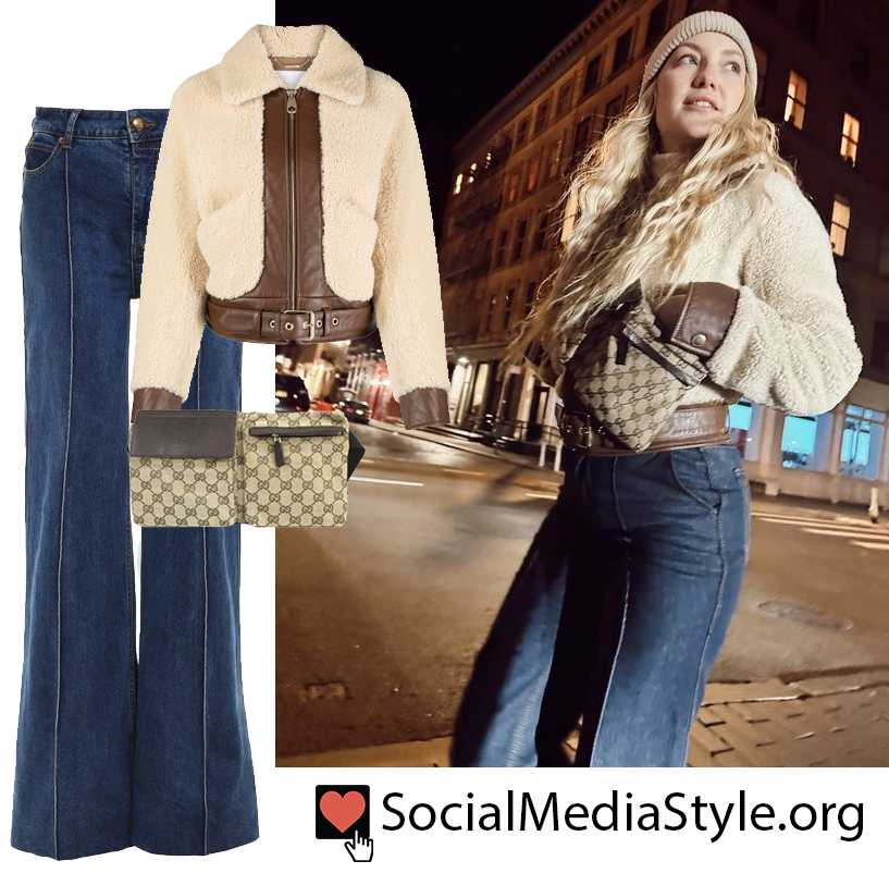 SMediaStyle's tweet image. Find out where you can buy Kate Hudson's shearling bomber jacket, belt bag, and wide leg jeans here: socialmediastyle.org/post/kate-huds…
#KateHudson #bomberjacket #shearlingjacket #Gucci #bumbag #fannypack #Zimmermann #widelegjeans #Chloe #motojacket